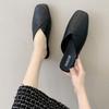 Frühlings neue flache Tasche Kopf Hausschuhe lässige einzelne Schuhe Temperament faul halb angezogen
