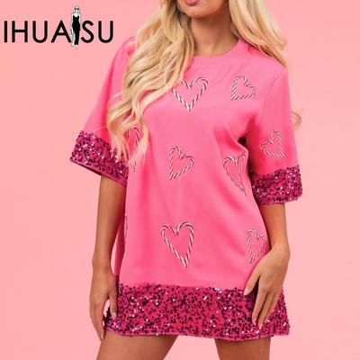 Damen Rundhals Mode Casual Kurzarm Bedrucktes T-Shirt Damen
