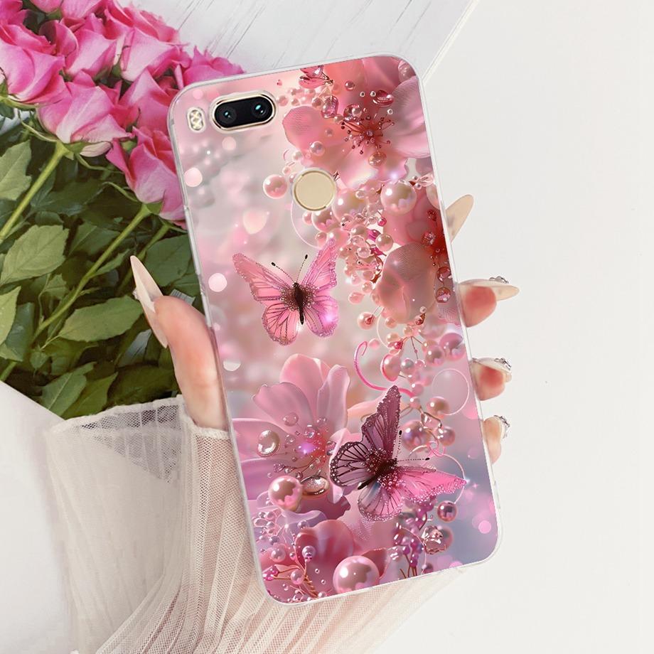 For Xiaomi Mi A1 Mi 5X Phone Case Luxury Flower Butterfly Cartoon Bow Pattern Back Cover Soft TPU Silicone On Xiomi Mia1 Mi5x
