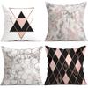 Pink Black Marble Geometric Pattern Cushions Pillowcase Polyester Cushion Cover Throw Pillow Pillowcover Home Car Sofa Decor