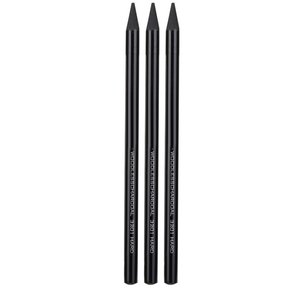 3PCS Woodless Charcoal Pencils Hard Medium Soft Drawing Pencils Sketch Pencils  Artists Carbon Sketch Pencil