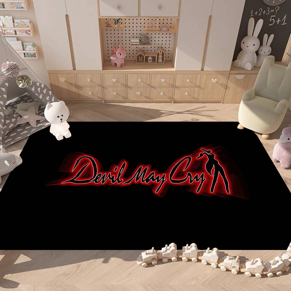 Anime D-Devil May C-Cry Logo Kitchen Mat Kids Room Bedroom Decoration Balcony Anti-Slip Doormat Living Room Alfombra