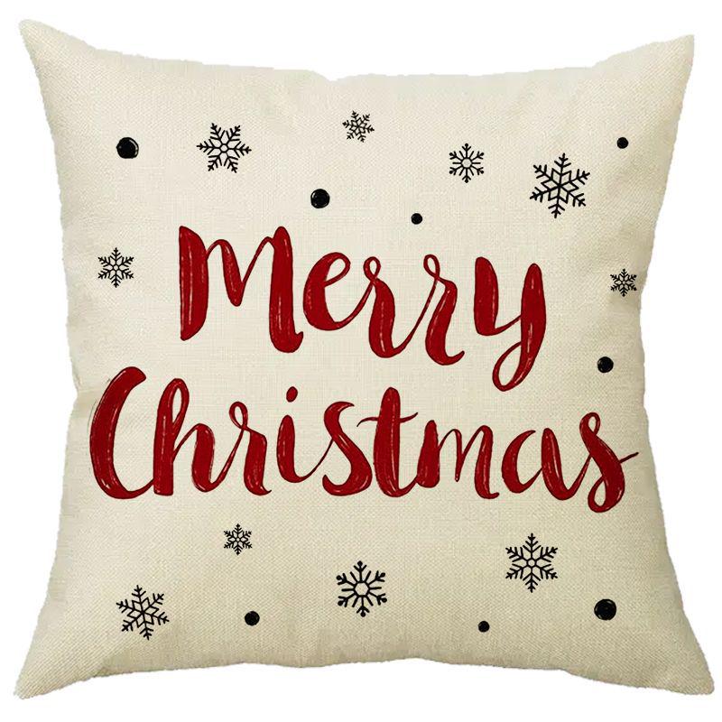 

Наволочка с рождественским принтом из льна для дома, дивана, автомобиля и офиса 45cm x 45cm