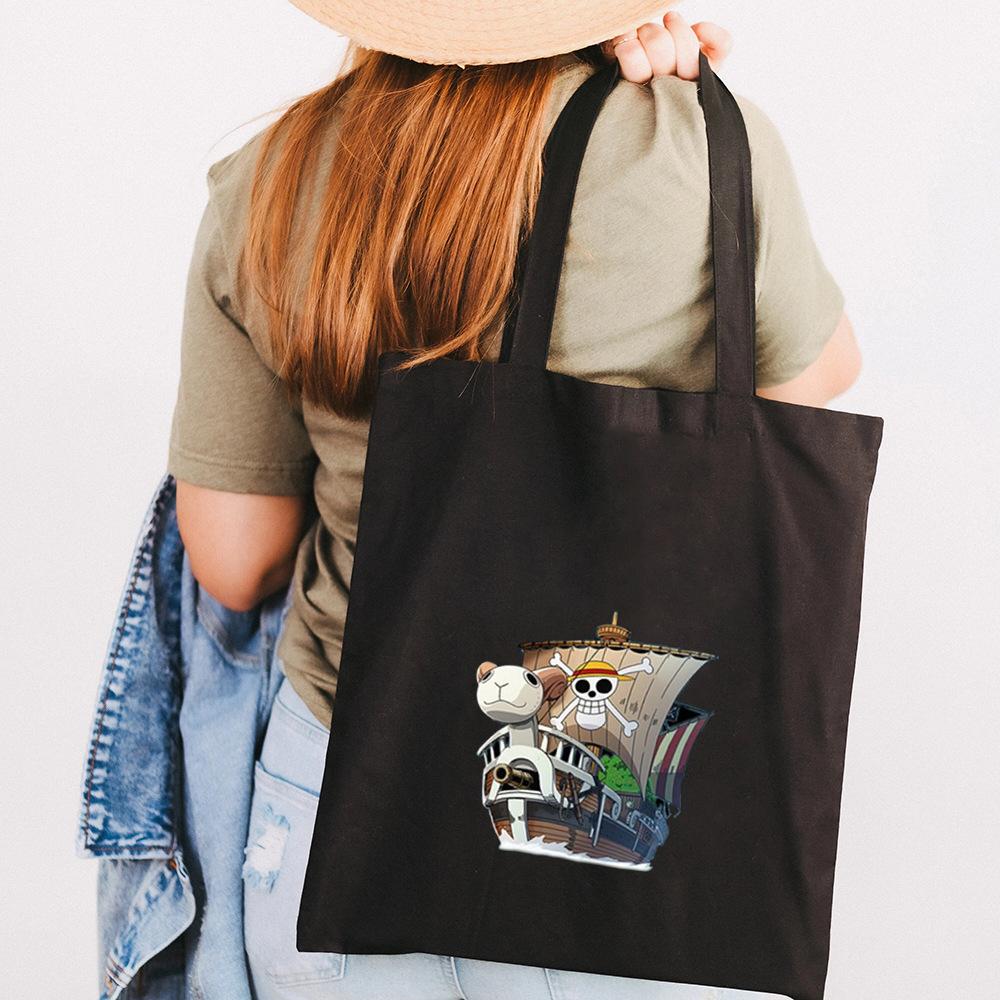 Japan Cartoon Comics One Piece Print Canvas Bag Student Shoulder Bag Tote Bag 0028