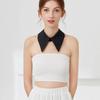 Black/White Pointed Collar Shirt Detachable Fake Collar for Women's Autumn Multifunctional Neck Decoration False Clothes Collars