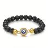 Turkish Blue Eye Bracelet Lucky Amulet  Hand Chains Gifts 5/8MM Tiger Eye Stone Beaded Evil Eye Bracelets for Women Men