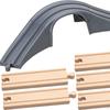 Railway Bridge Figurine Wooden Train Track Expansion, Simulation, DIY for