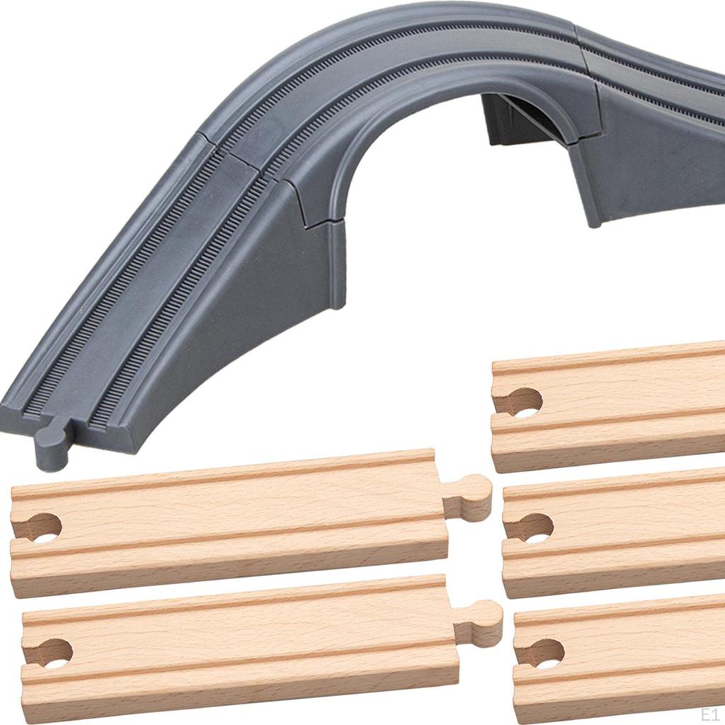 Railway Bridge Figurine Wooden Train Track Expansion, Simulation, DIY for