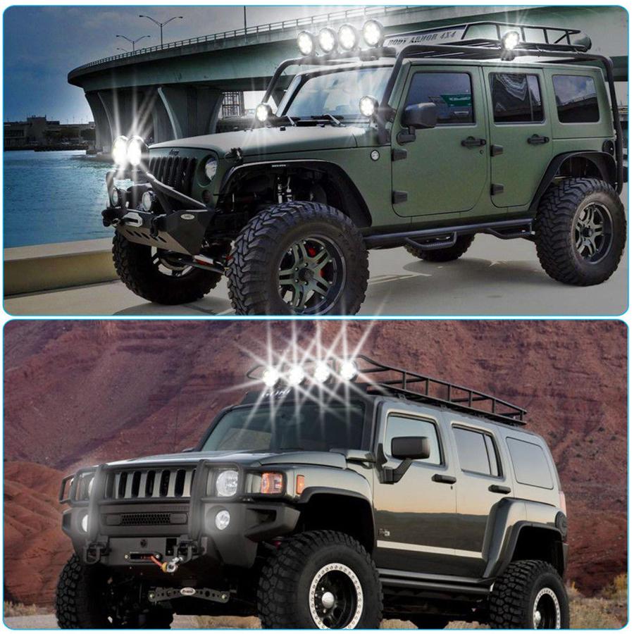 4.5" Round 70W LED Work Light Fog Driving Lamp Offroad SUV Spotlight ATV Truck