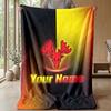 Watford FC Benutzerdefinierter Name Text Flanelldecke Fußball Logo Personalisierte Fleece-Wurfdecke Besonderes Geschenk für Sofa Schlafzimmer Zuhause