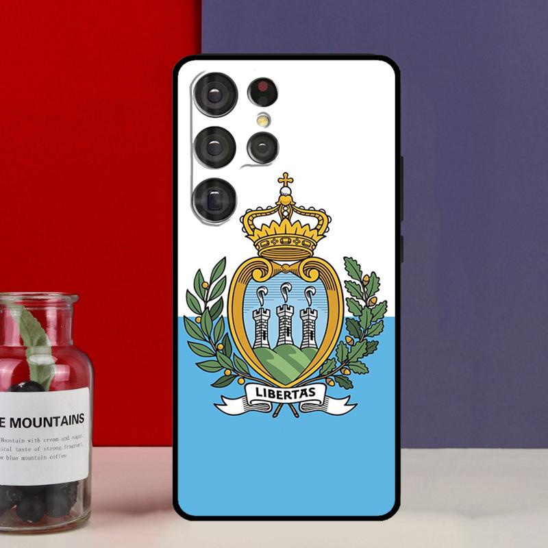 San Marino Flag Funda Case For Samsung Galaxy S25 Ultra S9 S10 S20 S21 FE S22 S23 Plus S24 Ultra Phone Cover