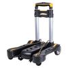 Swivel Wheel Folding Hand Truck, Portable Cart with Aluminum Pull Rod & Plastic Base, 40kg Load Capacity