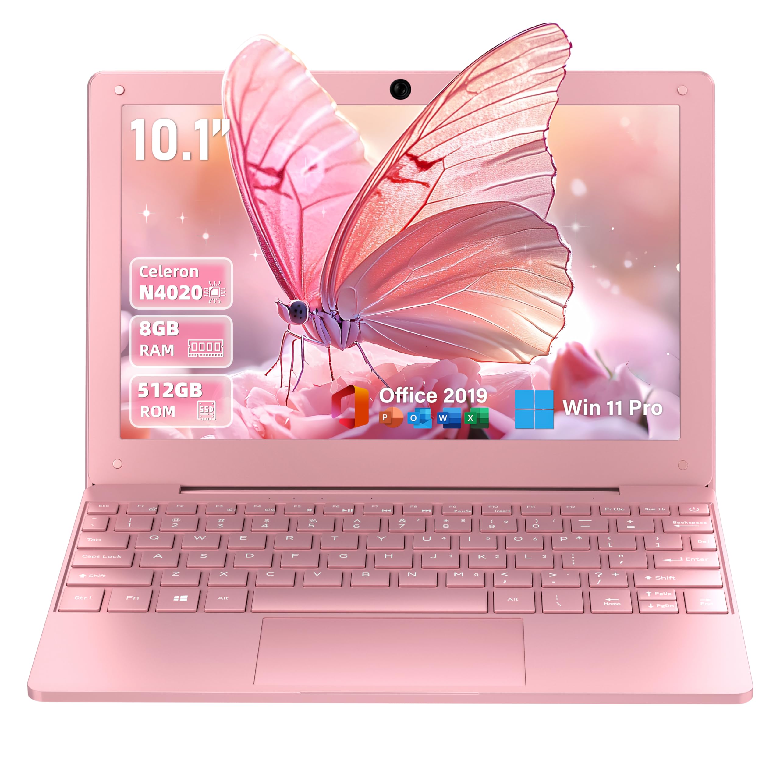 

Міні-ноутбук з Microsoft Office 2019 та Windows 11, оснащений Celeron N4020 8 ГБ 512 ГБ та японською клавіатурою з бездротовим USB-міні та