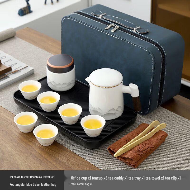 Nordic Portable Ceramic Travel Tea Set