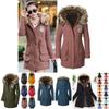 New Women's Warm Cotton Jacket With Fur Collar Hooded Parka For Winter