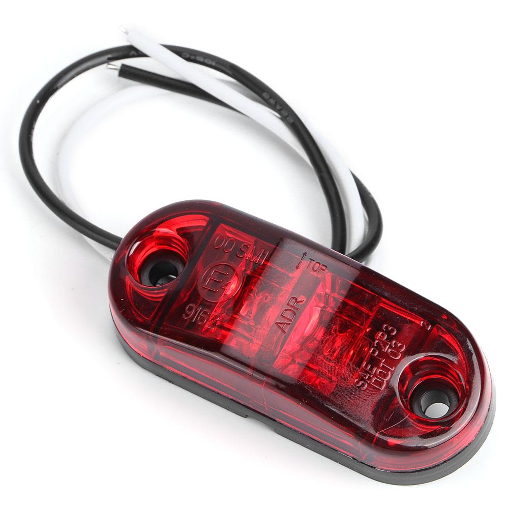 4X 2 LED Auto Car Truck Trailer Caravan Side Marker Light Clearance Lamp 12V 24V Red
