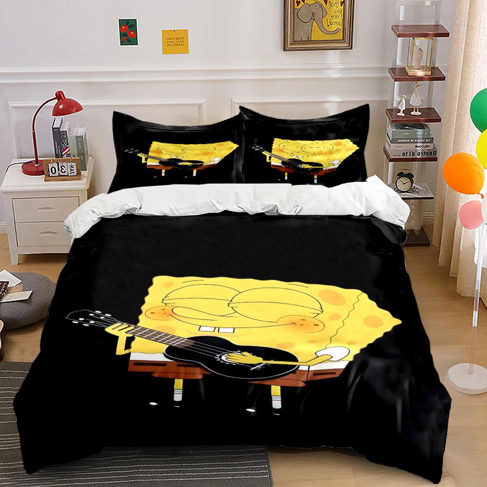 

Yellow cartoon character playing guitar. Bedding sets Duvet cover sets Duvet covers Pillowcases(1 * Duvet Cover 2 * Pillowcases, without duvet insert) 135x200cm