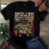 Until I Am Out of Bullets or Out of Blood I Will Fight US Veteran Soldier Men's and Women's T-shirts