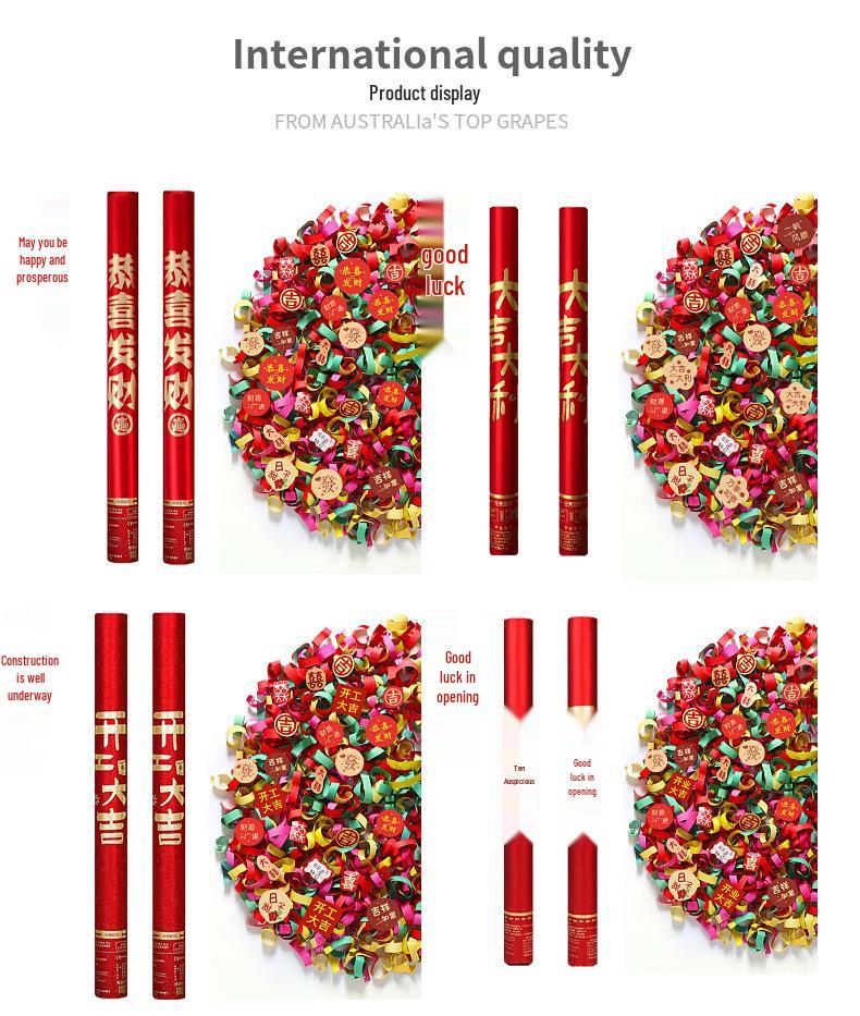 Festive Resumption Confetti Handheld Celebrations for Grand Openings and Ceremonies