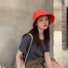 Cute Age Reducing Dome Fisherman Hat Children Summer Velcro Large Brim Sunscreen Hat Basin Hat
