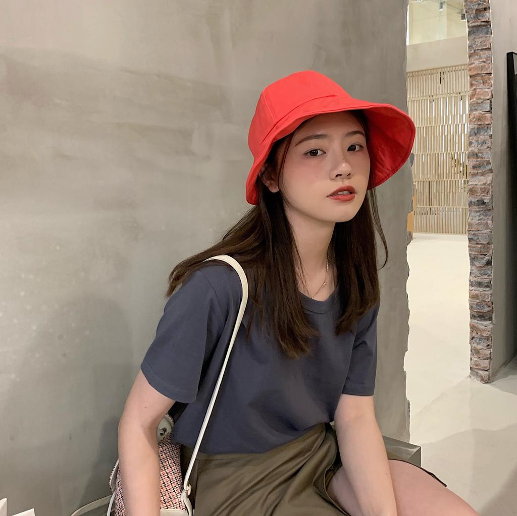 Cute Age Reducing Dome Fisherman Hat Children Summer Velcro Large Brim Sunscreen Hat Basin Hat