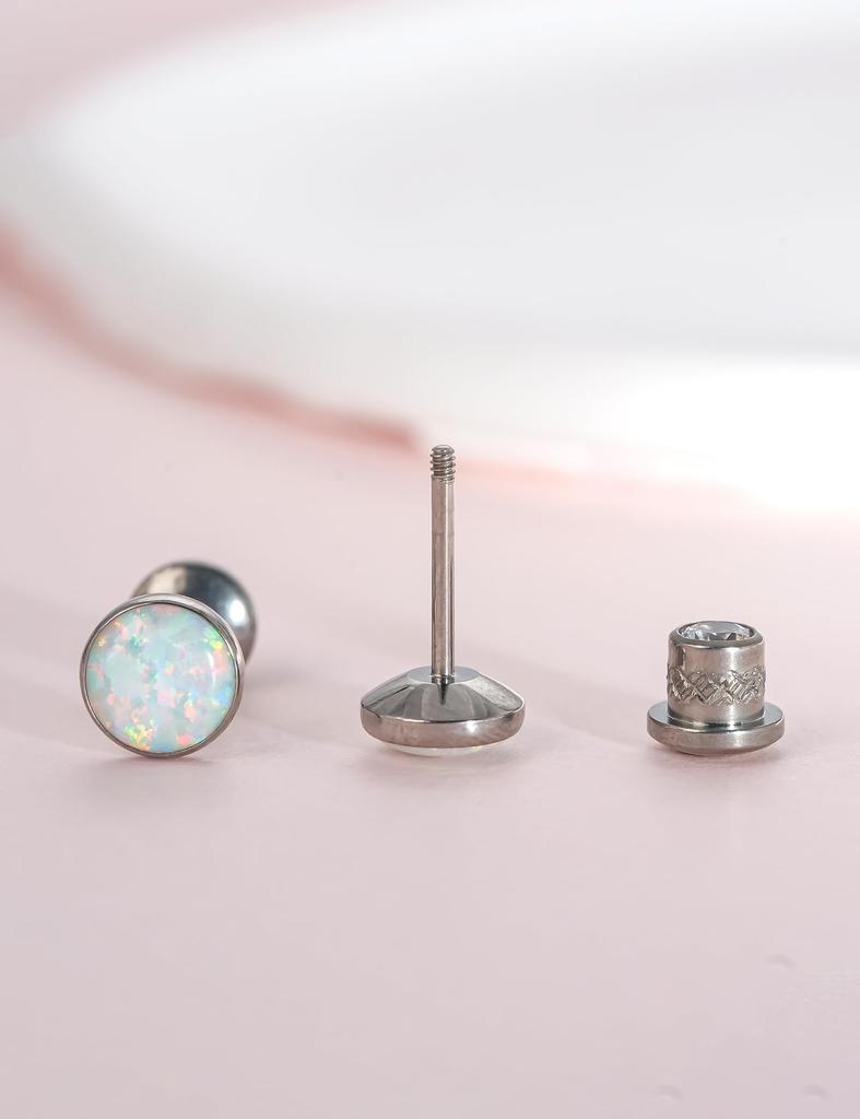 Limerencia Pure Titanium Medical Titanium Fall Oz Second 1 Unisex Piercings, Grade, Non-Stick Piercings, Hypoallergenic, Screw-on Piercings, Won't