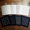 Sashiko Stencil,Sashiko Embroidery pattern,Quilt Stitch mold,Small Needle Embroidery,10cm/4 Inch Diameter,1-4 Pattern.