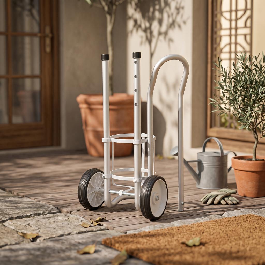 Gas Cylinder Hand Truck Two Wheel Gas Cylinder Cart Gas Bottle Cart Heavy Duty Compact for Welders, Industrial Workshop