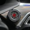 Motor Start Stopp Knopf Abdeckung im Carbonfaser-Stil Mit Drehschalter Schutzring Geeignet für Auto Zündschalter