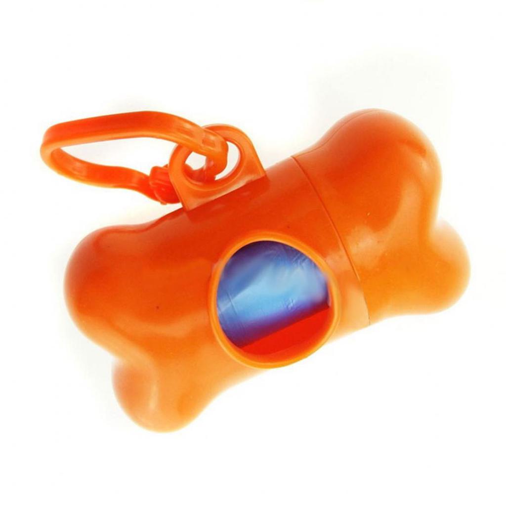 Pet Dog Bone Shape Garbage Waste Clean-up Bag Dispenser Box Carrier Holder Case