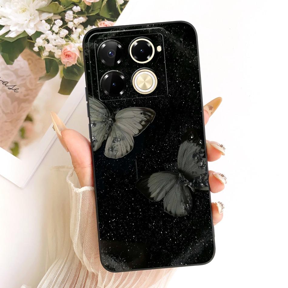 For Infinix Note 40 Pro 4G 5G / Note 40 Pro+ / Note40 X6853 Cute Cat Flower Cartoon Phone Case Soft Silicone Cover Bumpers