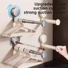 Abs Suction Cup Balcony Clothes Rack With Telescopic Hook For Home Organization