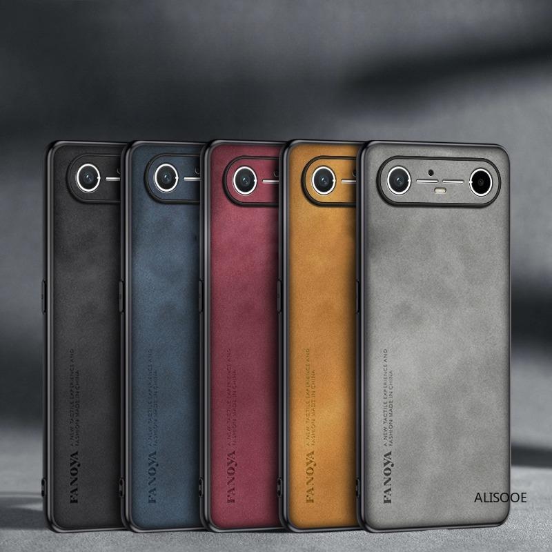 Frosted PU-Leather Funda for for Tecno Spark Slim 4G Case for Tecno Pova Slim 5G Cover Matte Plastic Full Protection Back Capa