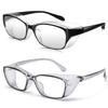 Clear Safety Glasses for Men and Women with Anti Fog Wrap Around Lenses ANSI Z87 Protective Eyewear 2 PC7