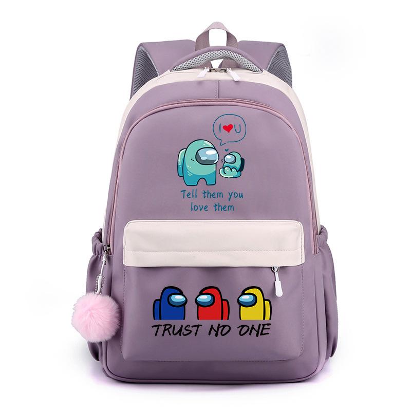 School bag backpack five Wu backpack candy color large capacity student school bag stationery