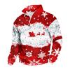 Men's Casual Mock Neck Sweatshirt with Christmas Print for Holiday Wear