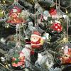 10 Peças Etiquetas de Natal Inovadoras Folhas Acrílicas em Branco Artesanato DIY Enfeites Pendurados