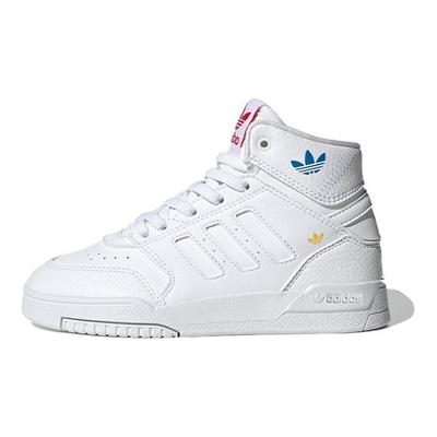 Originals Drop Step El C Leather Casual Slip-Resistant Shock Absorbing High-Top Kids Skate Shoes Kids Sneakers White HP7794