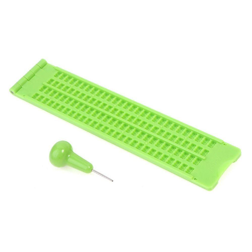 9Lines 30 Cells Braille Writing Board Portable Braille Study Supplies Braille Writing Slate  School