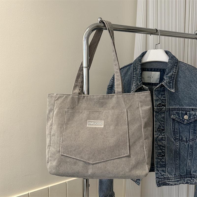 2025 Corduroy Versatile Large Shoulder Tote Bag for Women