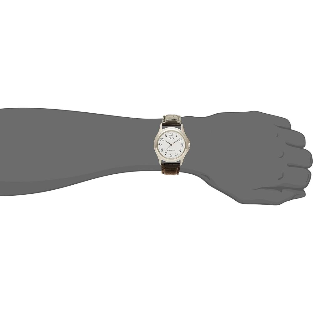 Q&Q Orologio Uomo Acciaio Inox – 40mm, Vetro Minerale, Quadrante Blu Con Indici Luminescenti, 3 ATM