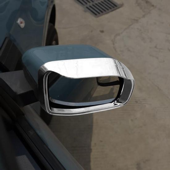 Car Rearview Mirror Rain Eyebrow Trim For Ford Maverick 22-25 Accessories Chrome