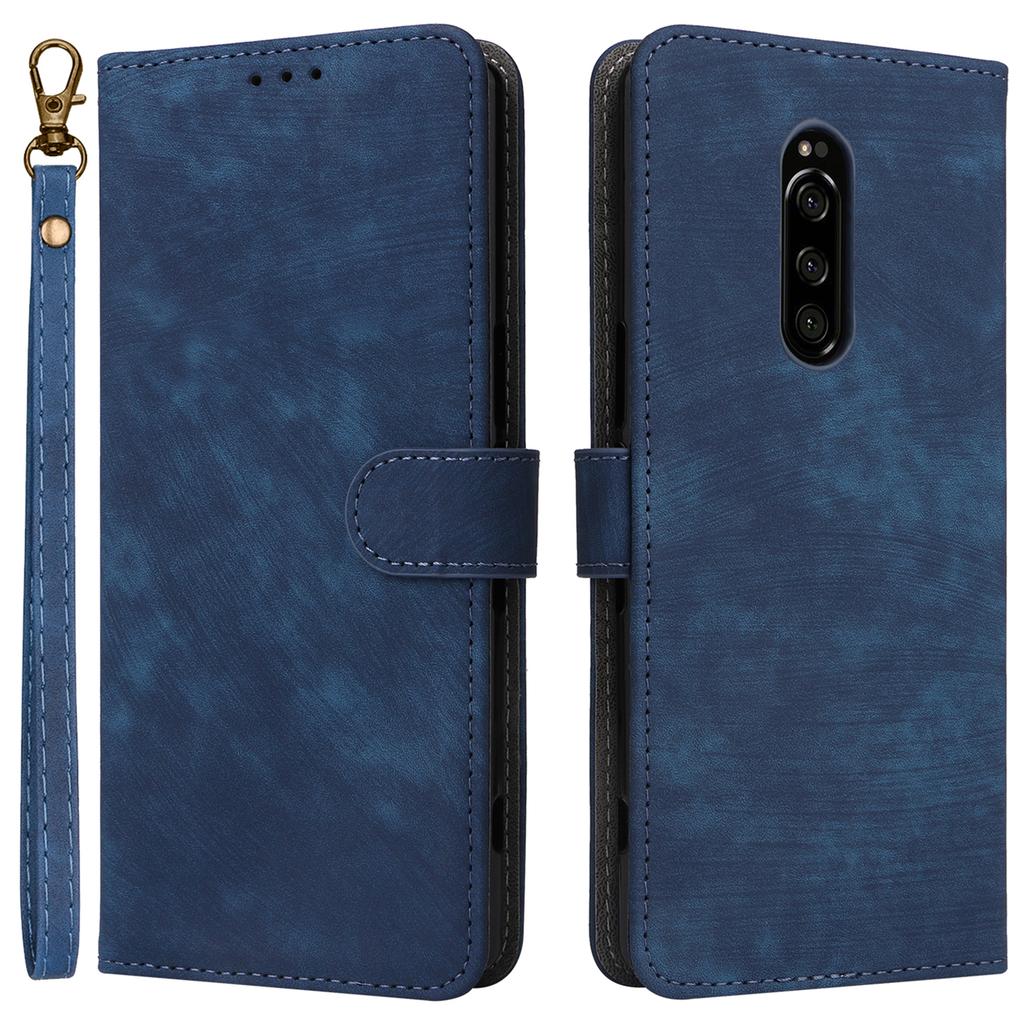 For Sony Xperia 1 RFID Blocking Leather Case with Strap Phone Wallet Cover