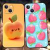 Phone Case Cover for iPhone 17 16 15 14 13 12 Pro Max 11 Pro Max 17 AIR Plus Shockproof Soft TPU Shell Cartoon Fruit Peach Capas