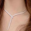 Hui Zhi Yi S925 Silver Diamond Snake Necklace - High-End Fashion Statement