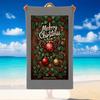 Christmas Printed Beach Towel Soft Quick Dry For Indoor Outdoor Home Use Holiday Gift