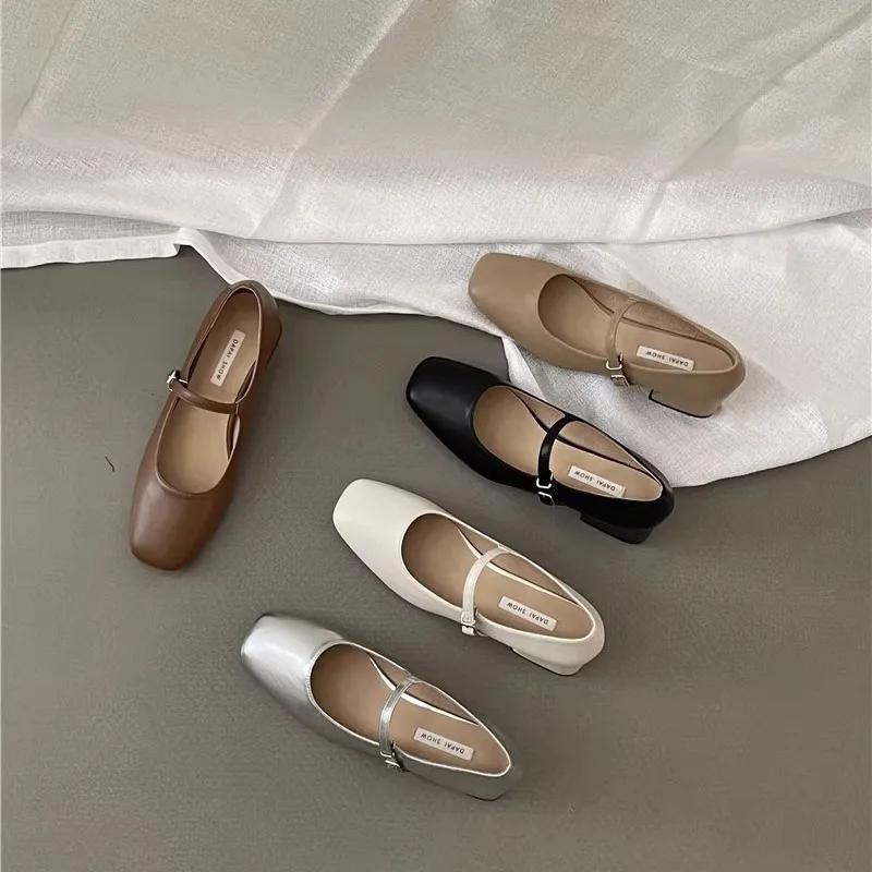 Chaussures Femme Mode Talons Carrés Mary Jane Sandales Été Nouveau Tendance Peu Profond Élégant Zapatos mujer 2024 Extérieur Robe