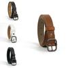 Minimalist Pu Leather Square Buckle Belt With Metal Pin Buckle For Daily Wear
