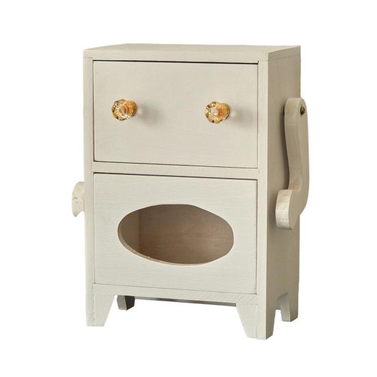 Robot Shaped Mini Storage Cabinet Wooden Jewelry Box Drawer And Tissue Holder Desktop Organizer for Jewelry Cosmetics Vanity Table Dormitory Bedroom Horizontal белый 2340₽