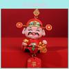Traditional Car Pendant Resin Lucky God Rearview Mirror Decor For New Year Celebration